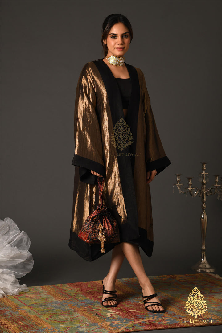 Versatile Golden Zari Cape