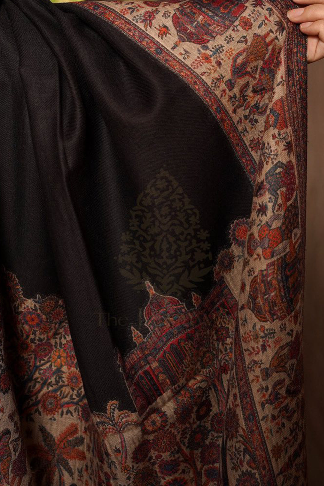 Traditional Black Kaani Shawl