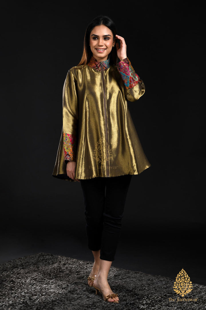 Timeless Gold Jamawar Jacket