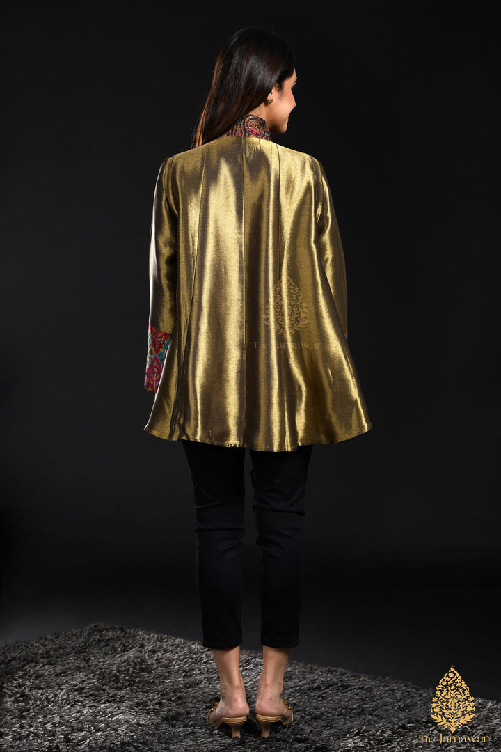 Timeless Gold Jamawar Jacket