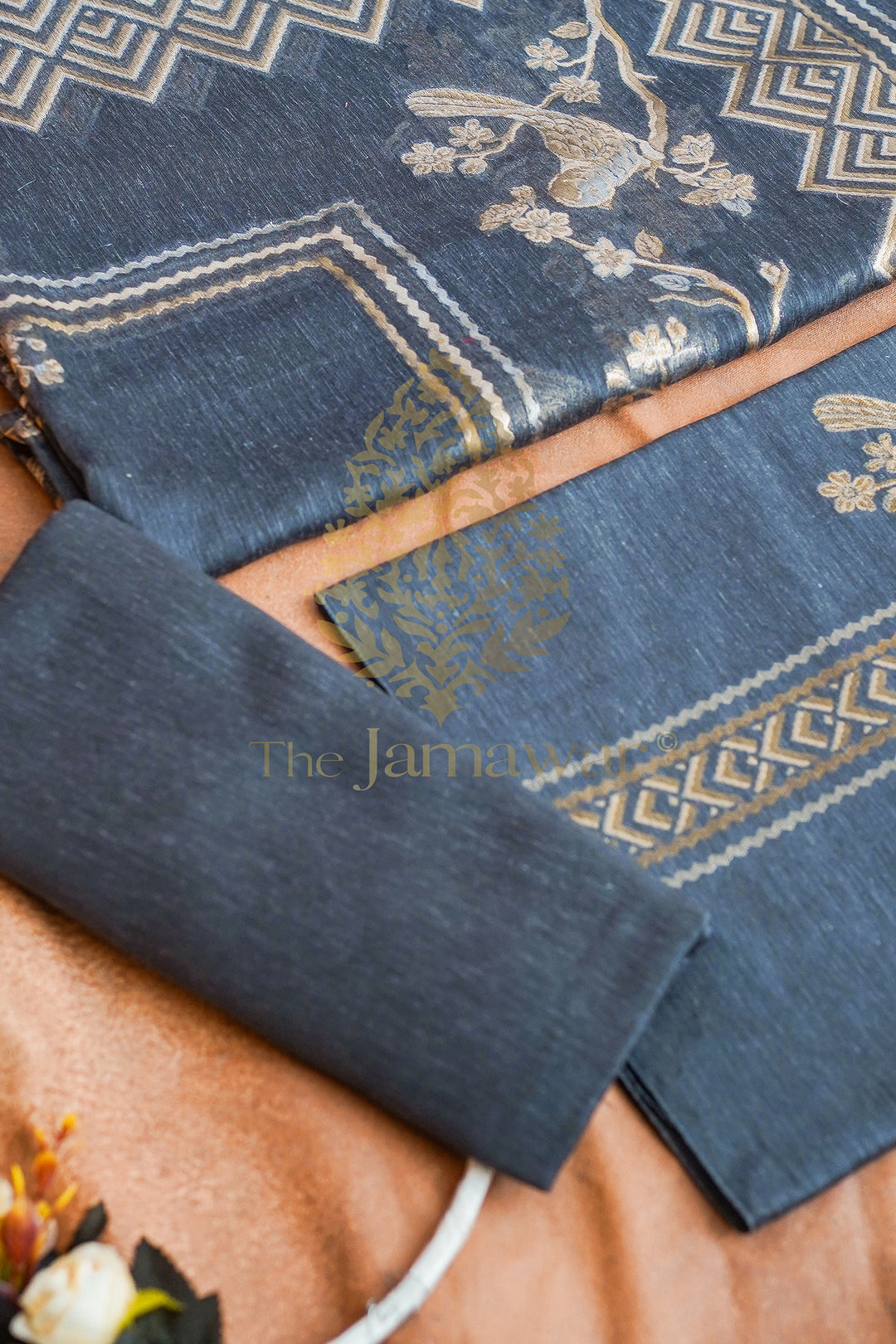 Enchanting Blue Mulmul Cotton Linen Lawn Suit