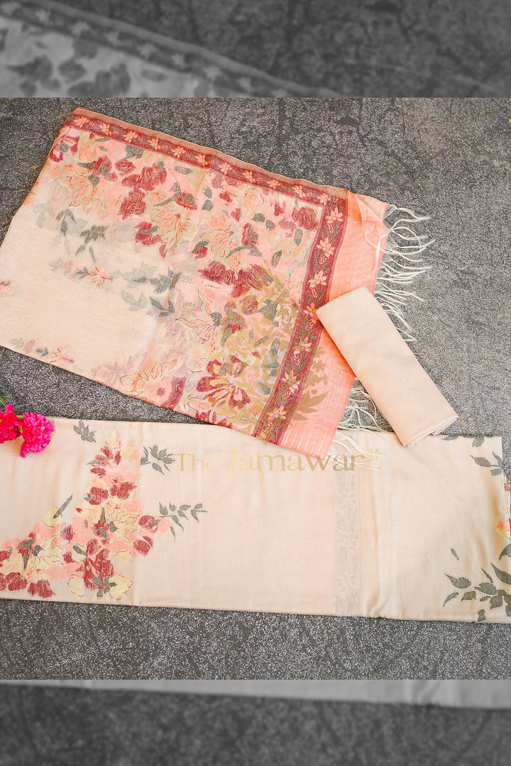 Enchanting Pink Mulmul Cotton Silk Lawn Suit