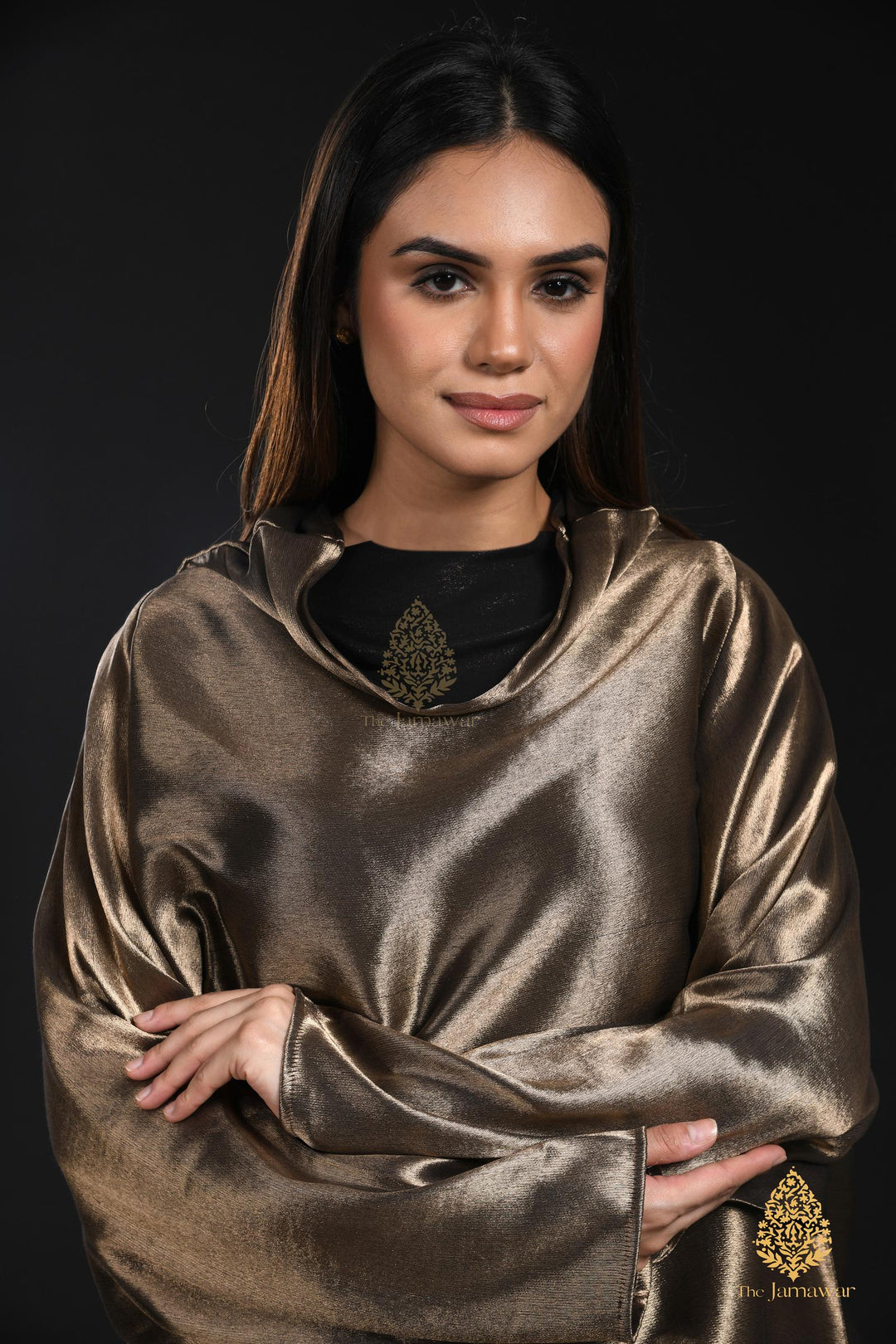 Molten Gold Reversible Drape Top