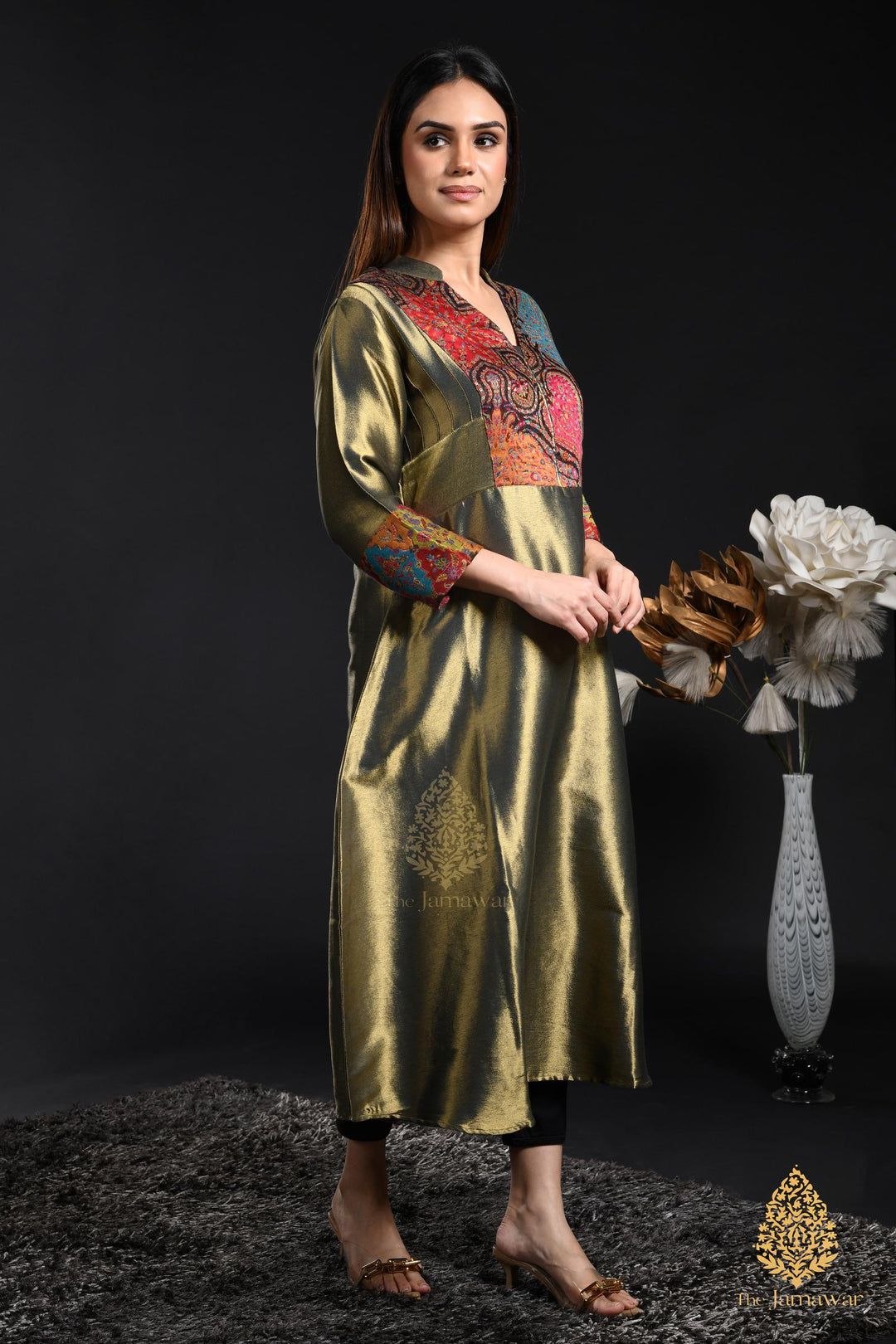 Antique Gold Handwoven Ensemble