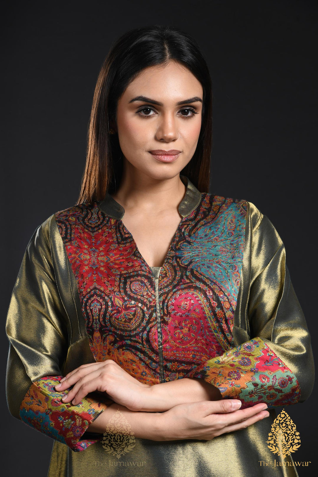 Antique Gold Handwoven Ensemble