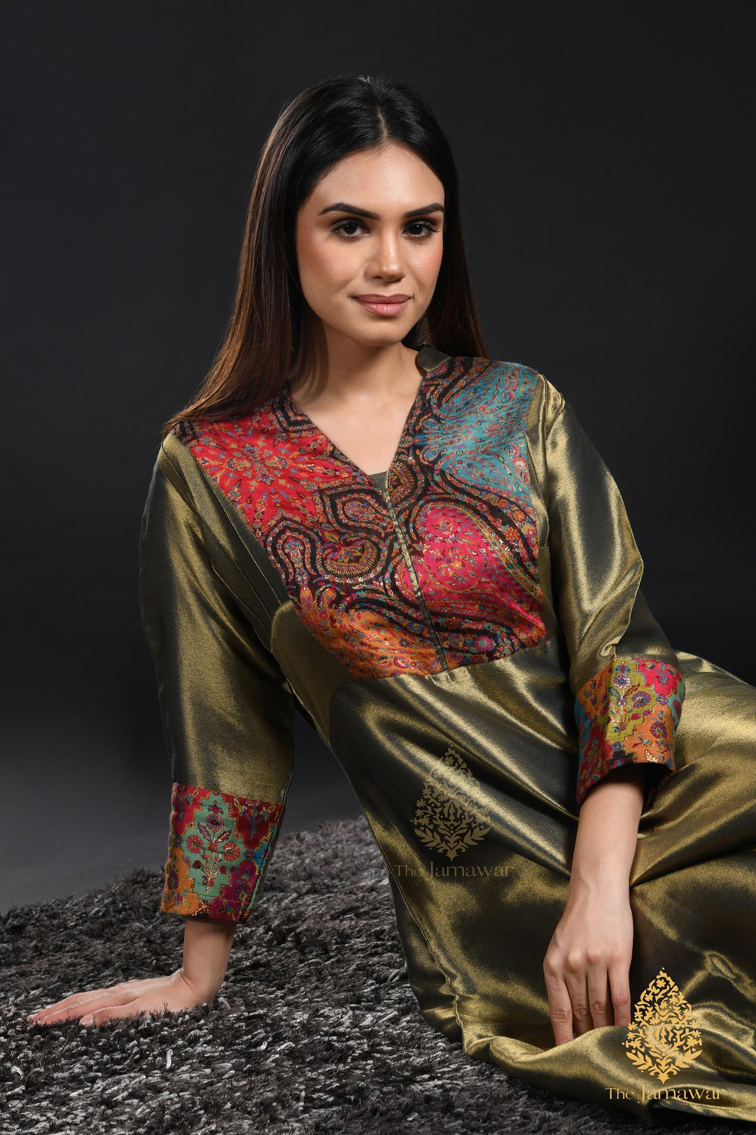 Antique Gold Handwoven Ensemble