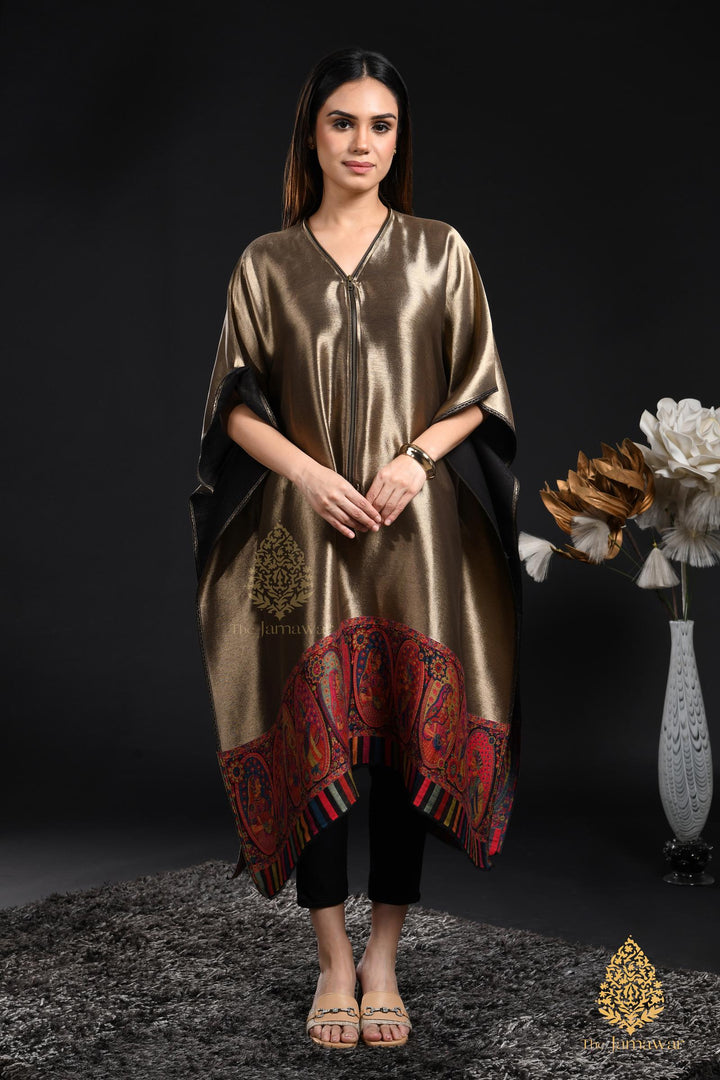 Regal Bronze Kashmiri Silk Ensemble