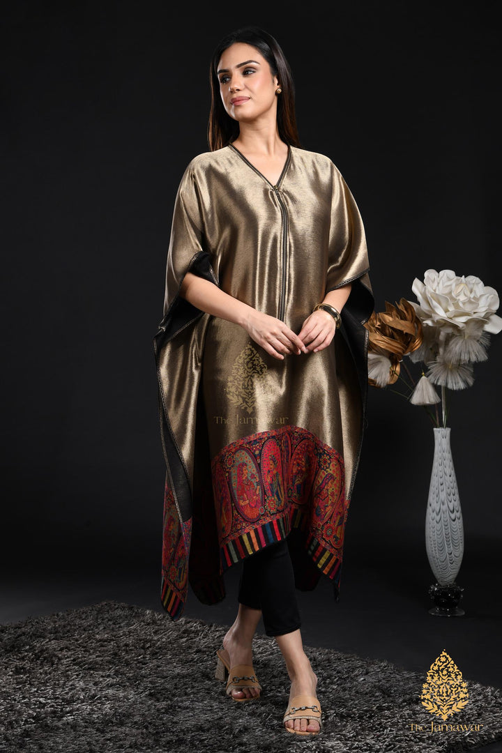 Regal Bronze Kashmiri Silk Ensemble