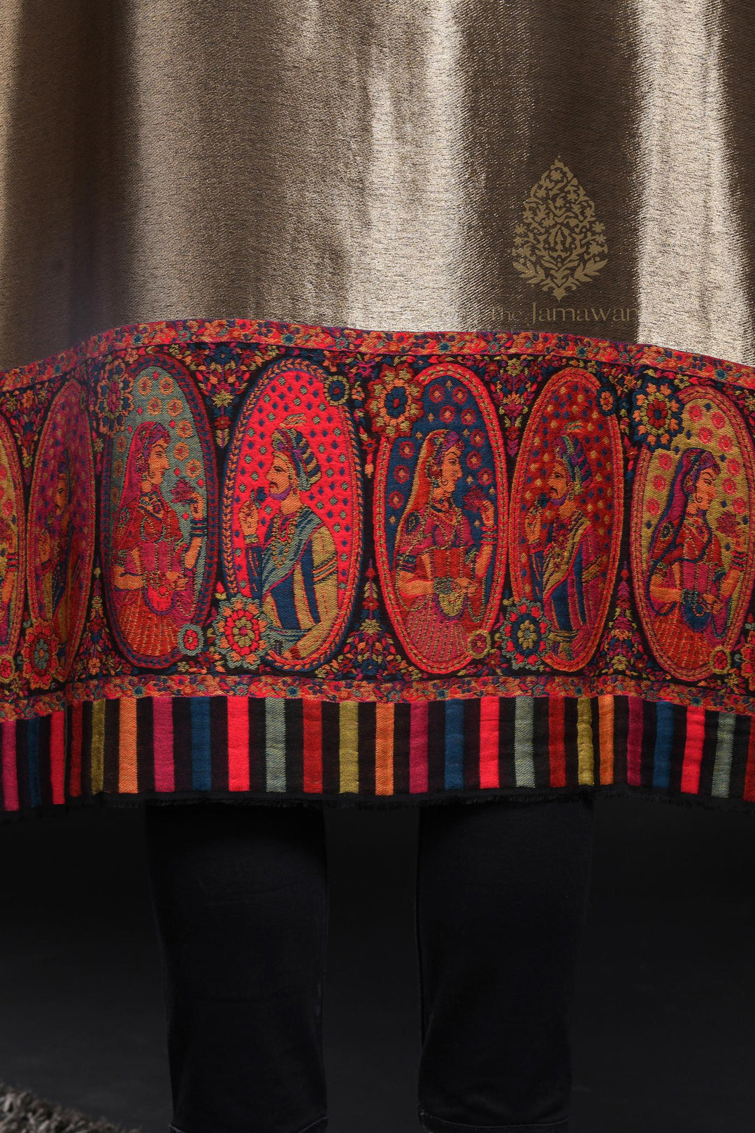 Regal Bronze Kashmiri Silk Ensemble