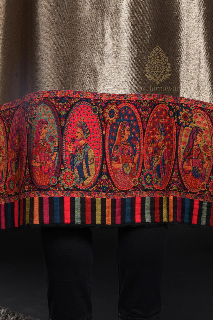 Regal Bronze Kashmiri Silk Ensemble