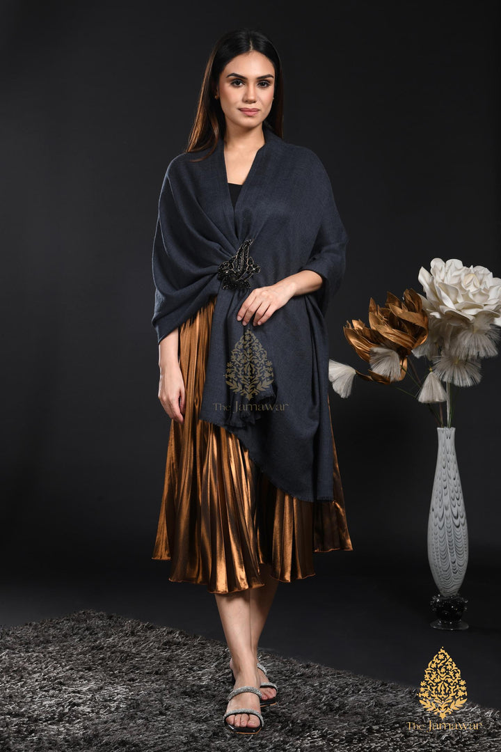 Black Wrap-Around Wool Ensemble