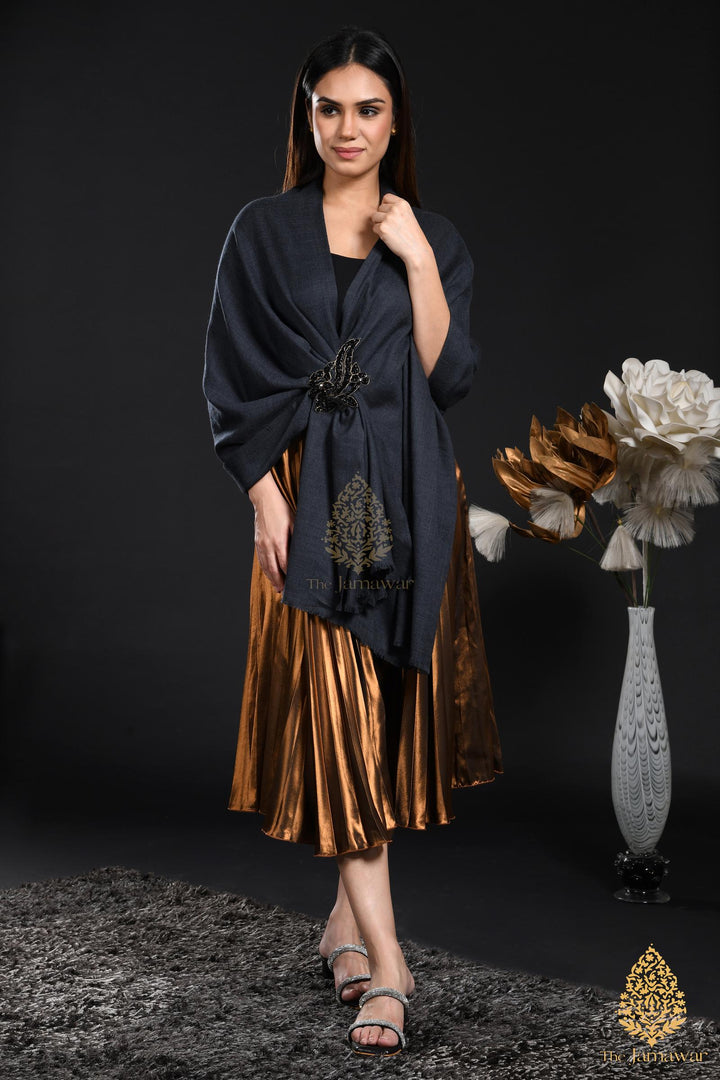 Black Wrap-Around Wool Ensemble