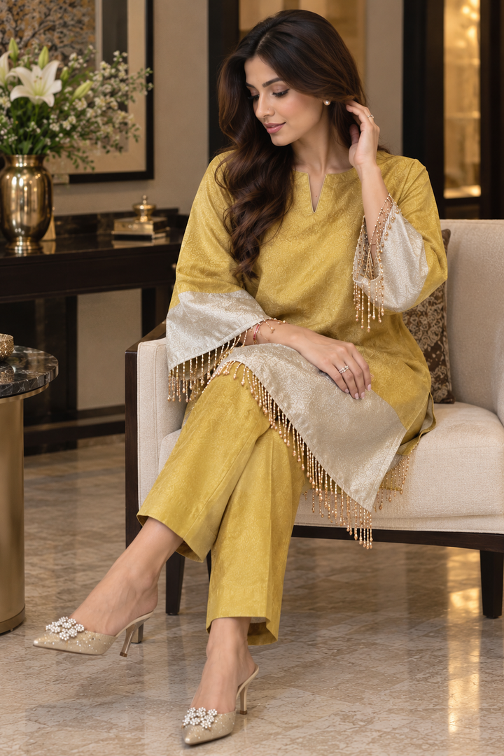 Gold & Silver Tissue Co-ord Set