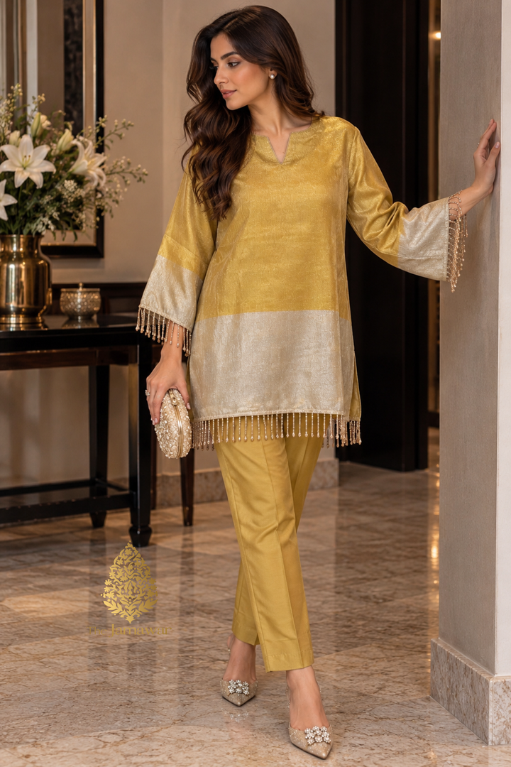 Gold & Silver Tissue Co-ord Set