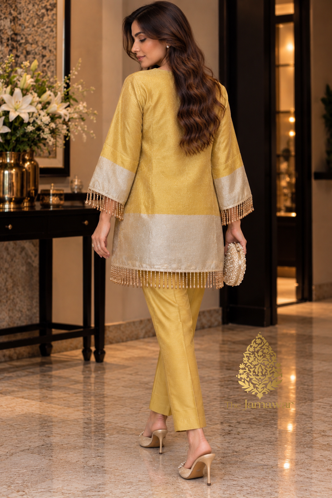 Gold & Silver Tissue Co-ord Set