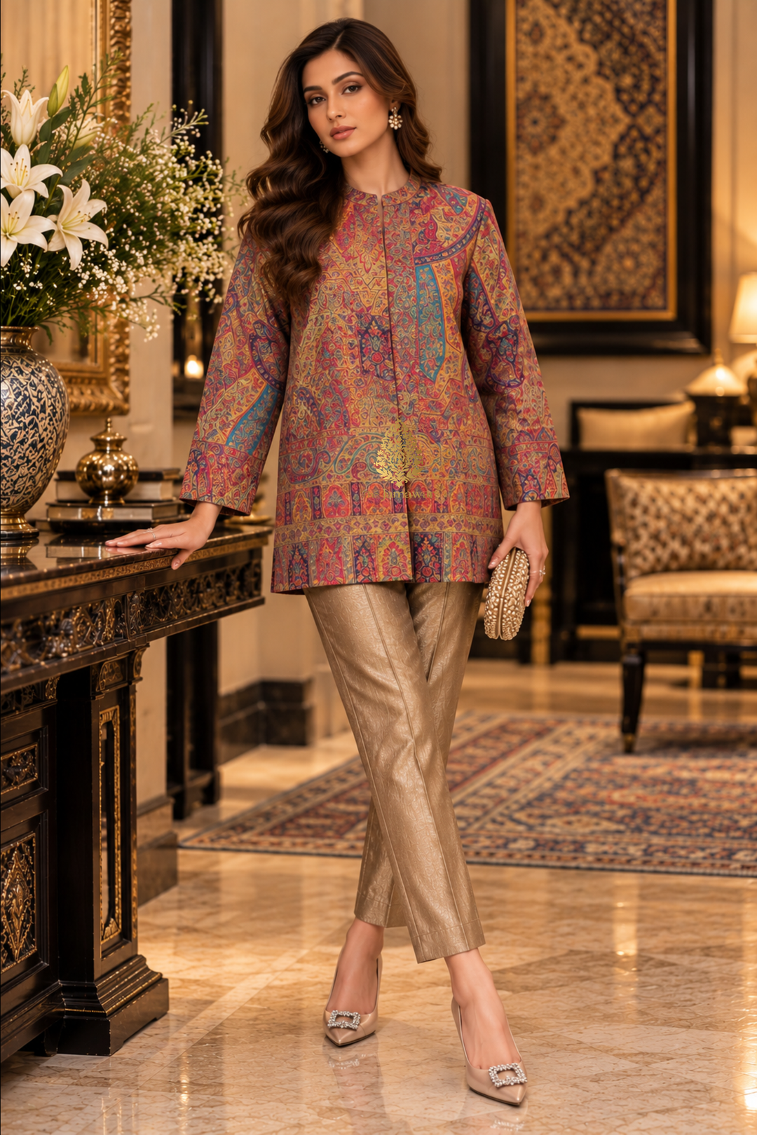 Multicolour Kalamkari Woven Jacket
