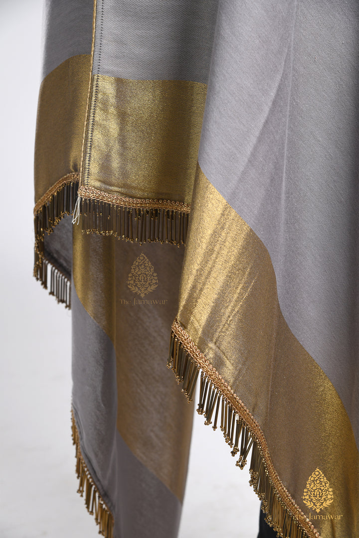 Reversible Metallic Drape Cape Stole