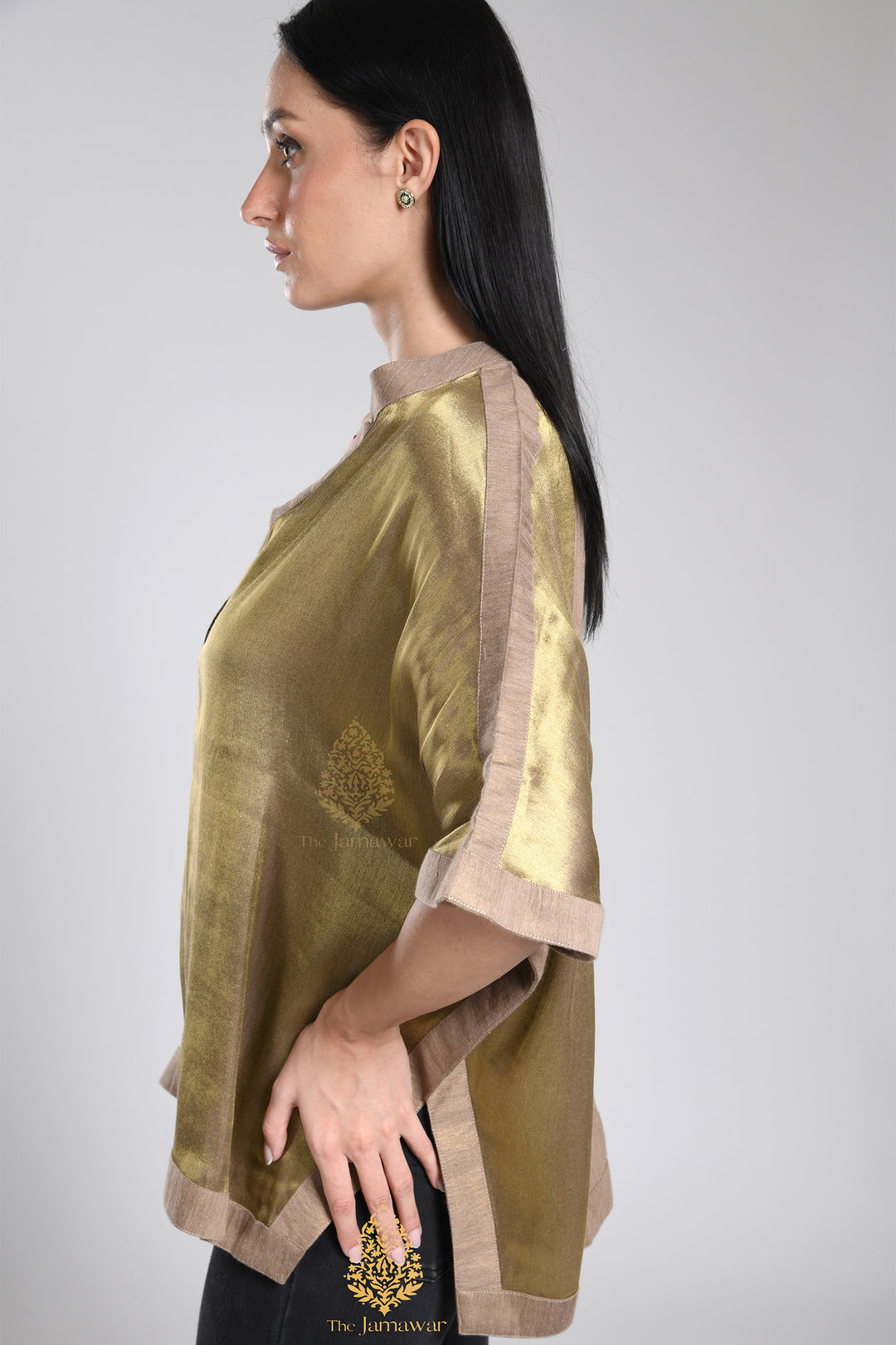 Molten Gold Boxy Kaftan Top