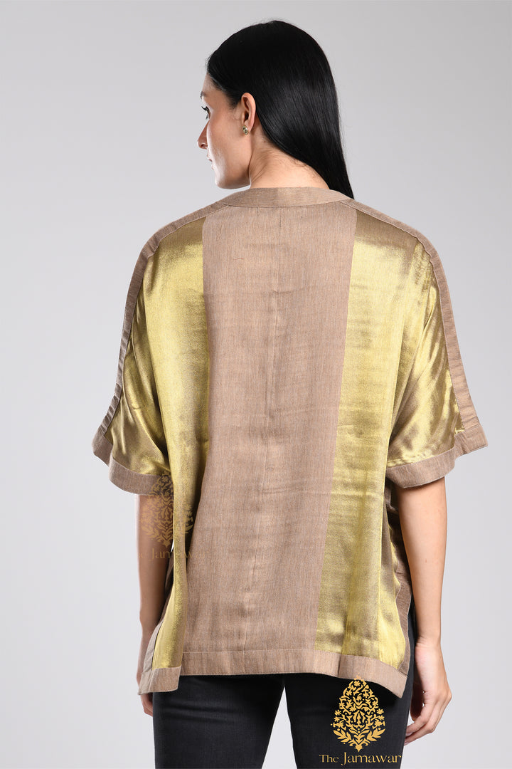 Molten Gold Boxy Kaftan Top