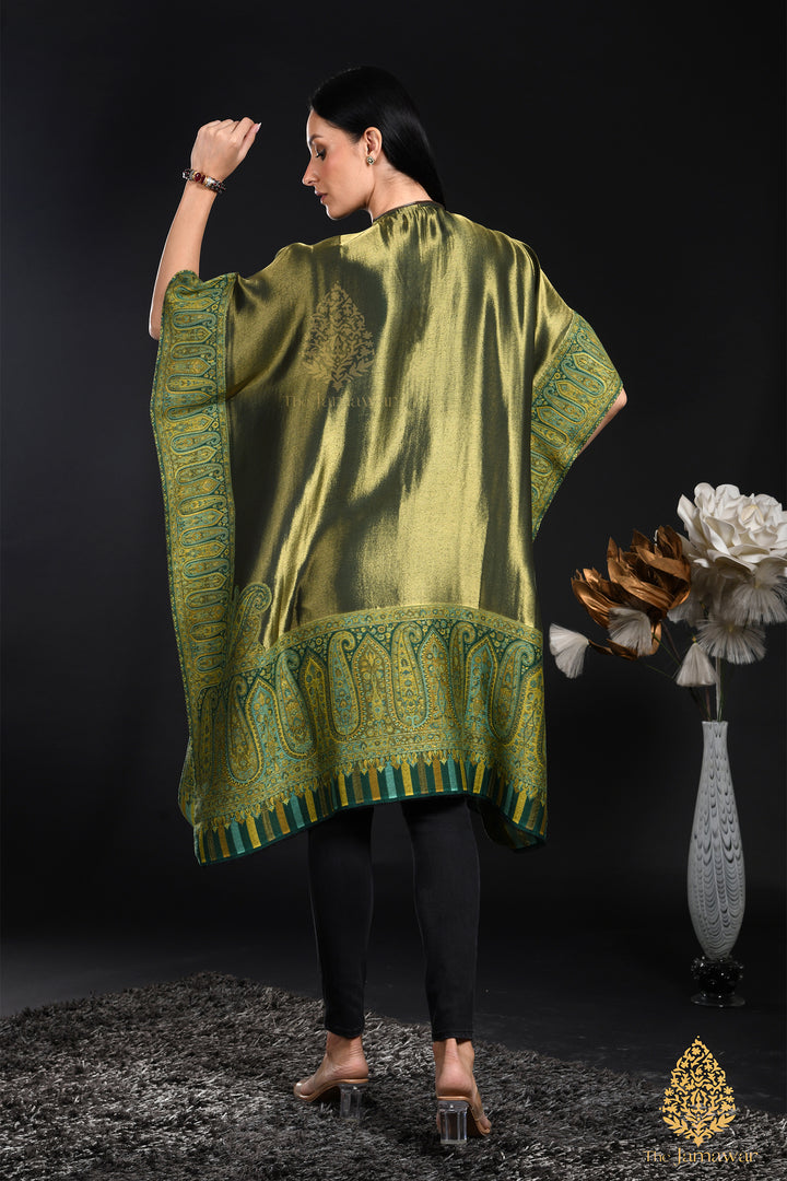 Olive Gold Silk Kaftan