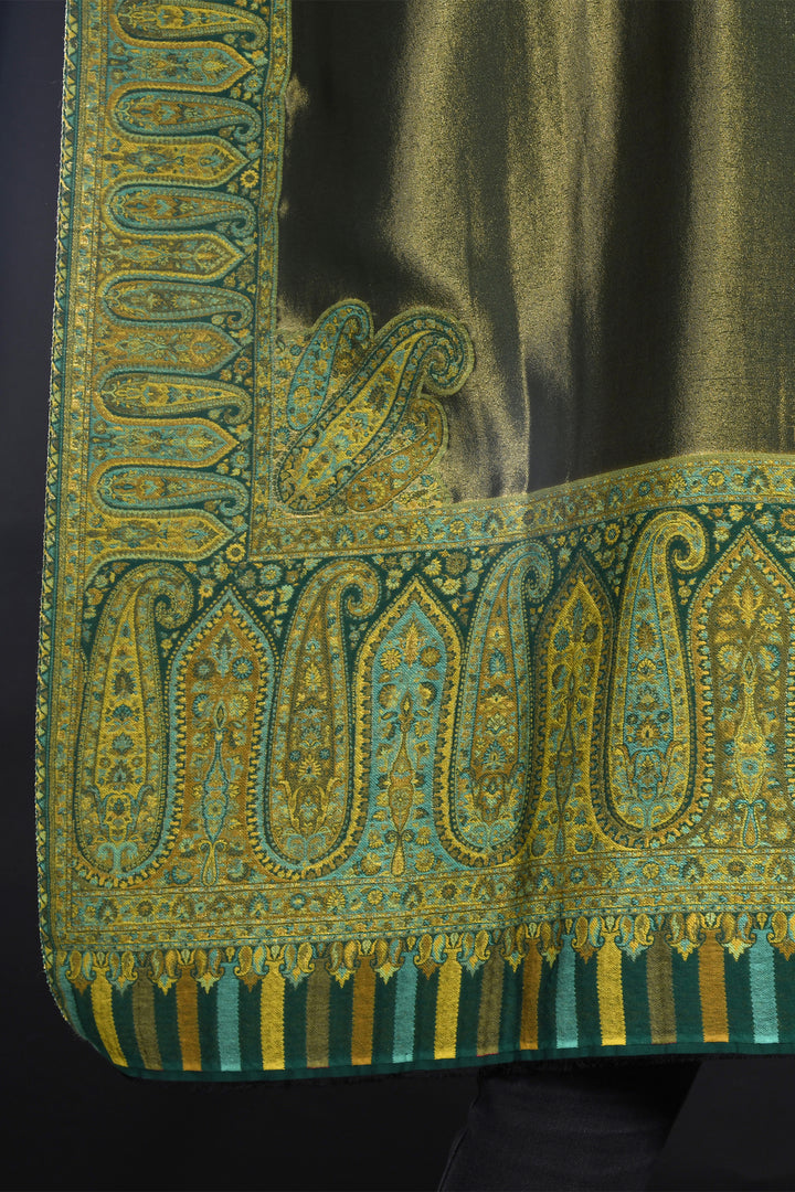 Olive Gold Silk Kaftan