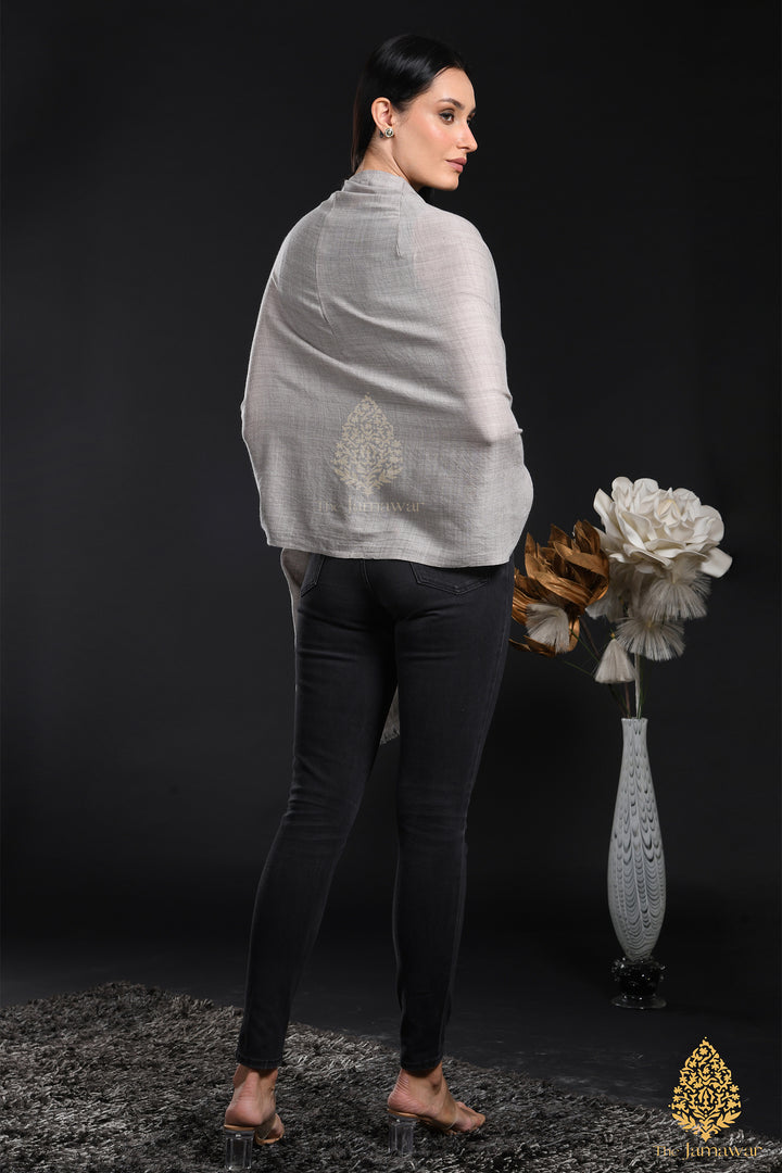 Gray Wrap-Around Wool Ensemble