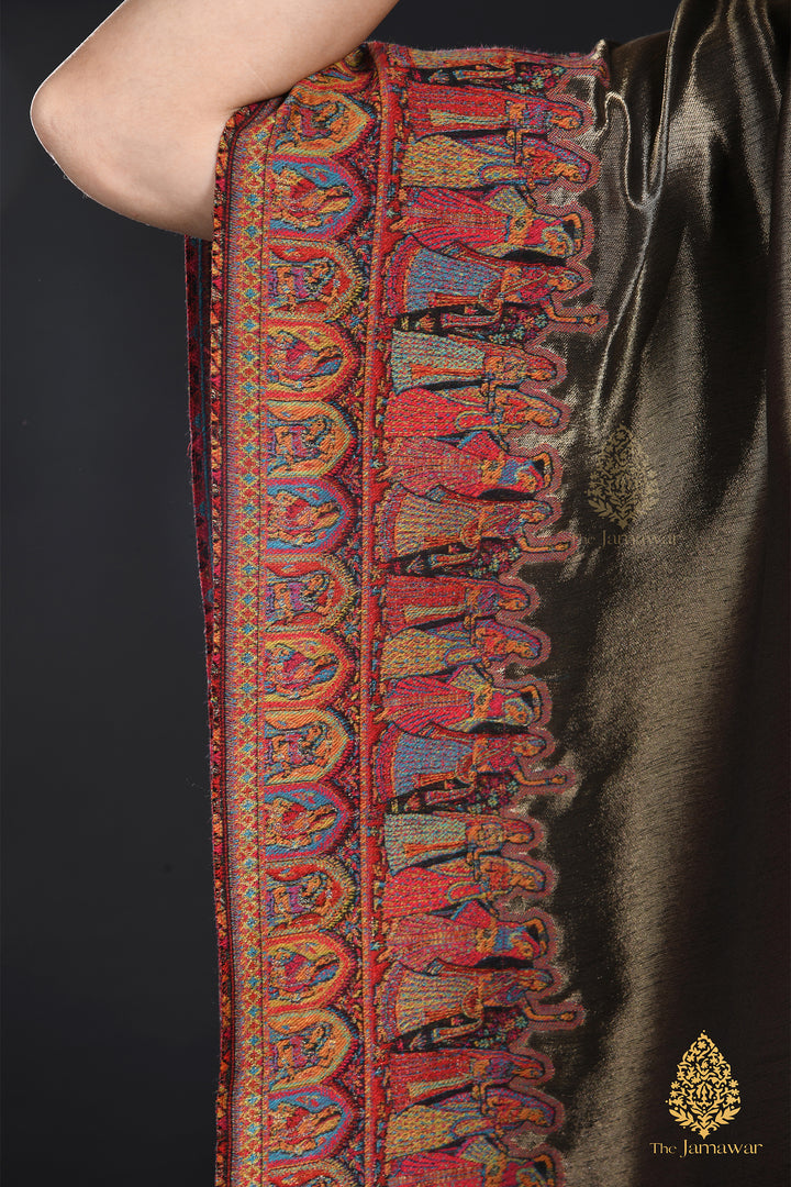 Metallic Bronze Jamawar Kaftan