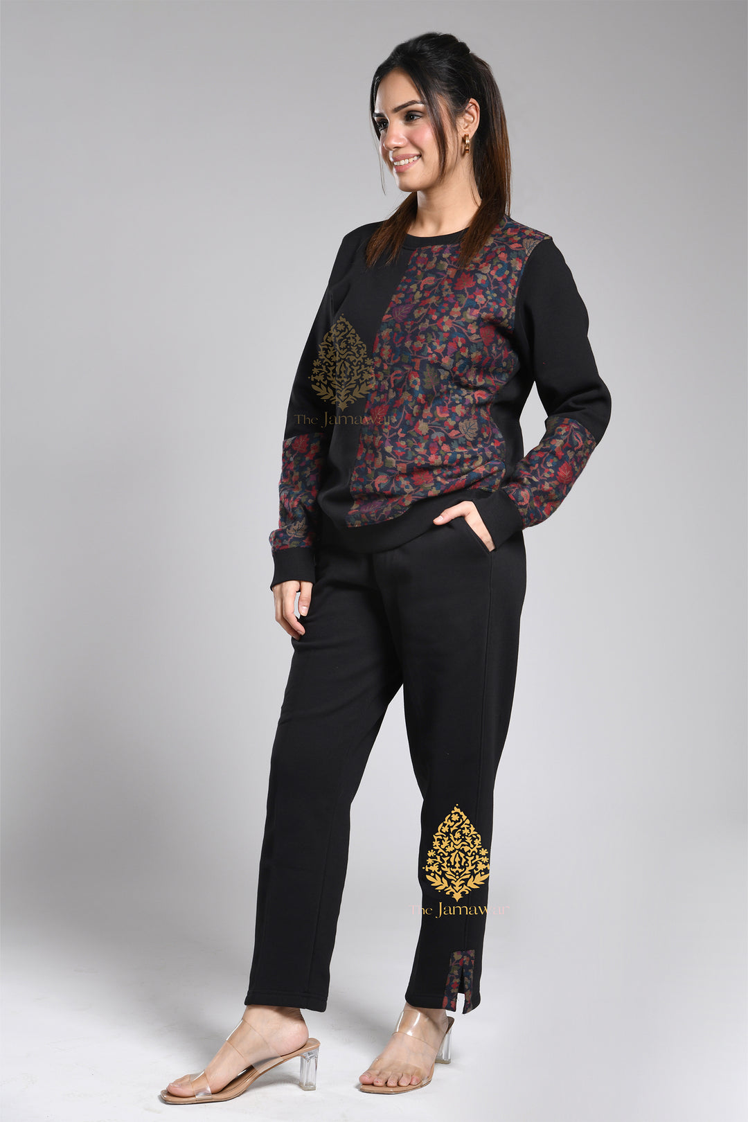 Half & Half Kaani Round Neck Fleece Full Set