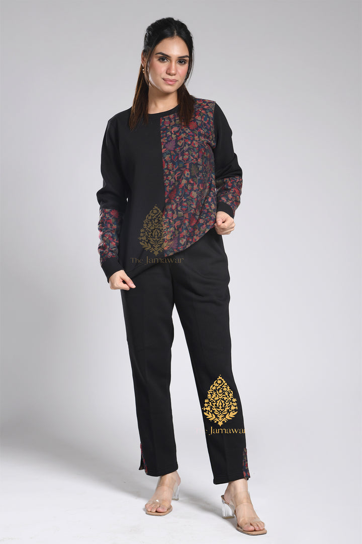 Half & Half Kaani Round Neck Fleece Full Set