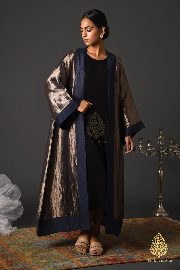 Versatile Navy Zari Cape