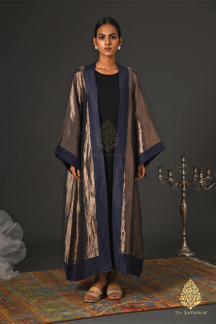 Versatile Navy Zari Cape