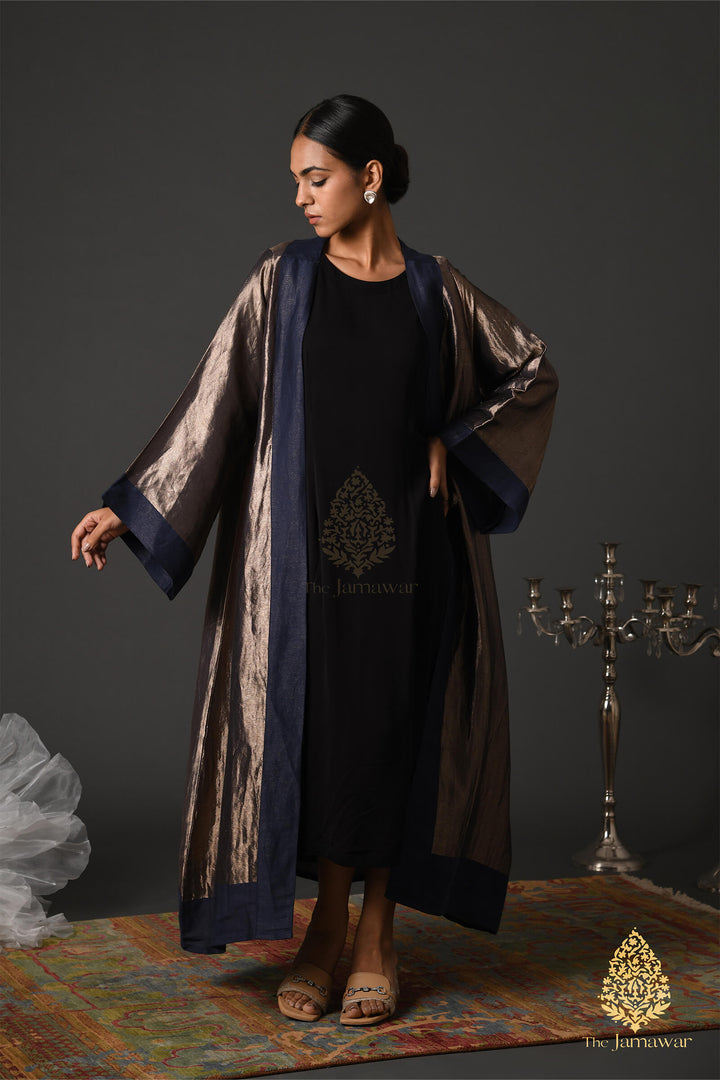 Versatile Navy Zari Cape