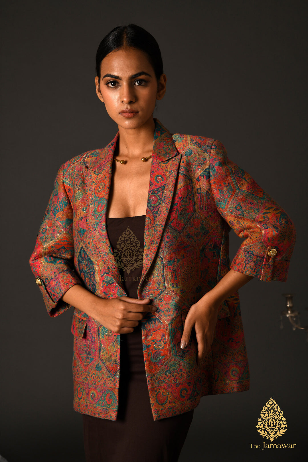 Multicolor Abstract Blazer