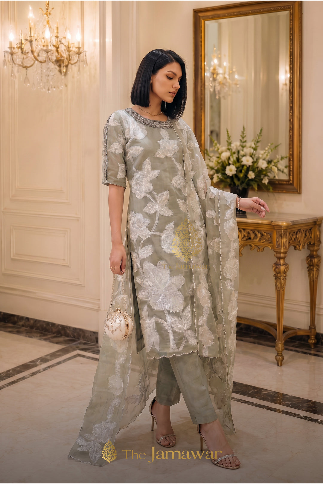 Sage Noor Floral Suit Set
