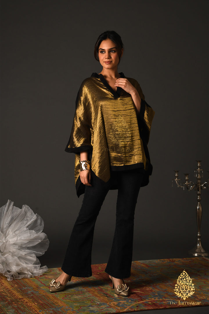 Black & Gold Zari Kaftan