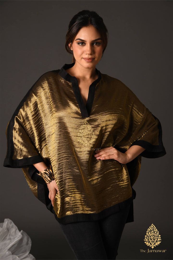 Black & Gold Zari Kaftan