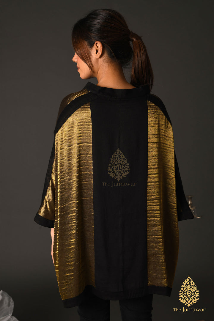 Black & Gold Zari Kaftan