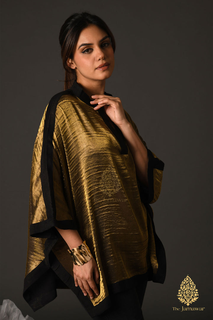 Black & Gold Zari Kaftan